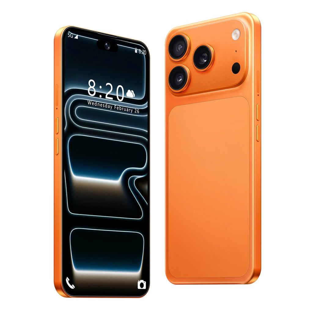 Latest I17Pro Max Ten Core Smartphone 7.3 Inch HD AMOLED 90Hz Display Android 14 German French Spanish Dual SIM 8000mAh Battery