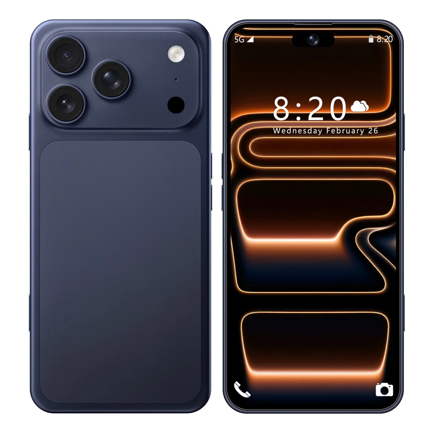 Latest I17Pro Max Ten Core Smartphone 7.3 Inch HD AMOLED 90Hz Display Android 14 German French Spanish Dual SIM 8000mAh Battery