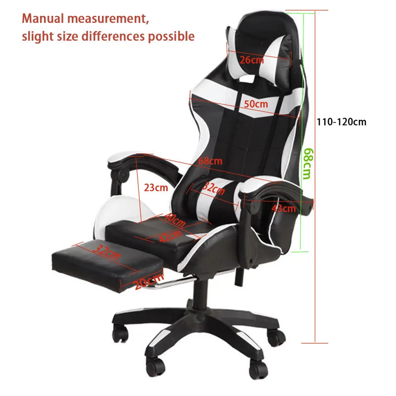 Dining Furniture Computer Chair Height Adjustable Swivel Recliner Racing Ergonomic Sedia DaGioco Game Gaming Chair with Footrest