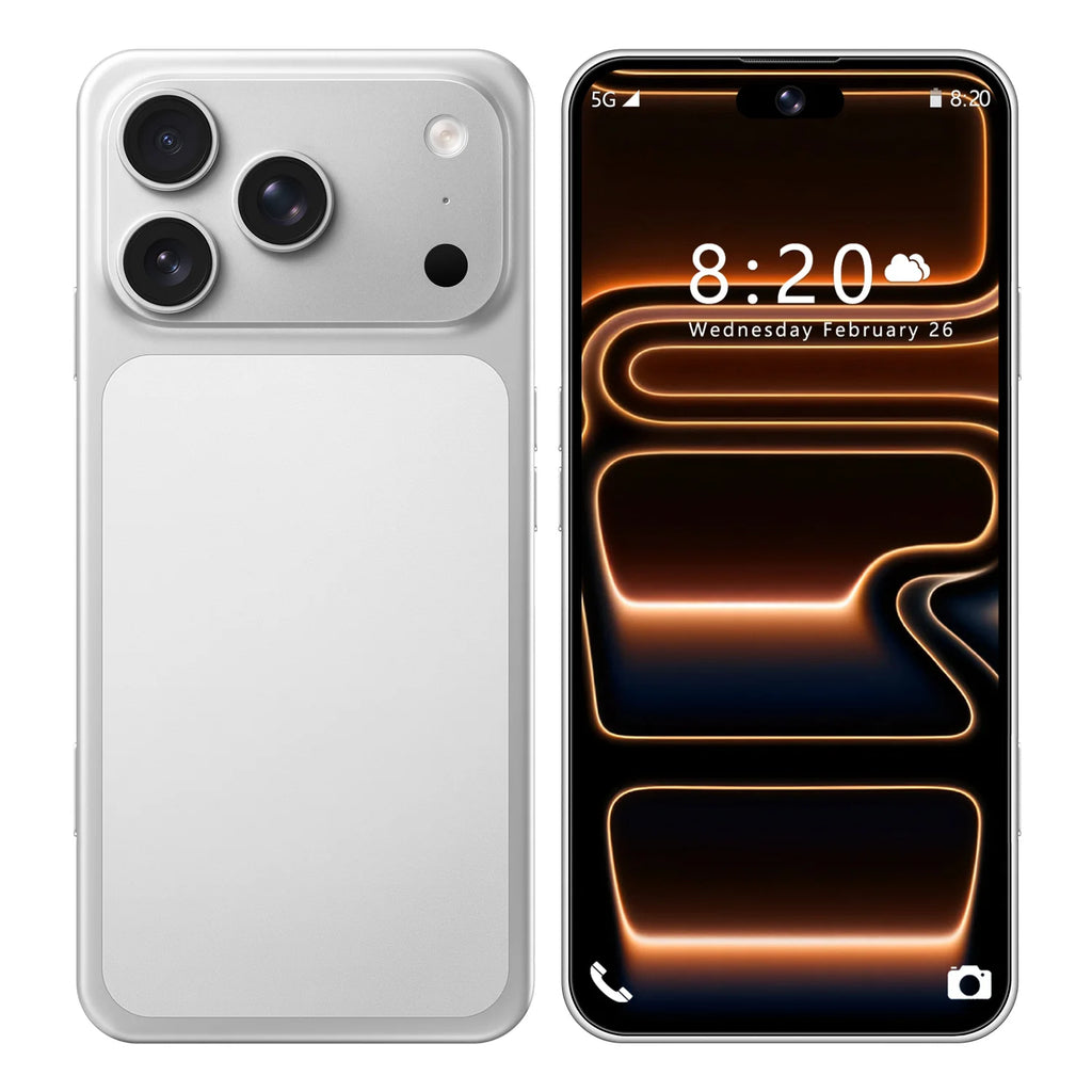 Latest I17Pro Max Ten Core Smartphone 7.3 Inch HD AMOLED 90Hz Display Android 14 German French Spanish Dual SIM 8000mAh Battery