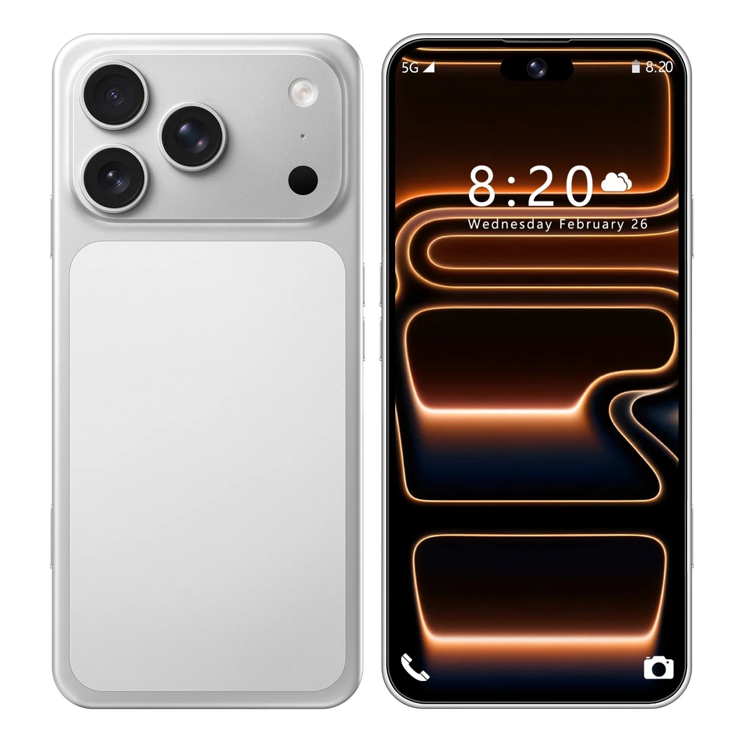 Latest I17Pro Max Ten Core Smartphone 7.3 Inch HD AMOLED 90Hz Display Android 14 German French Spanish Dual SIM 8000mAh Battery