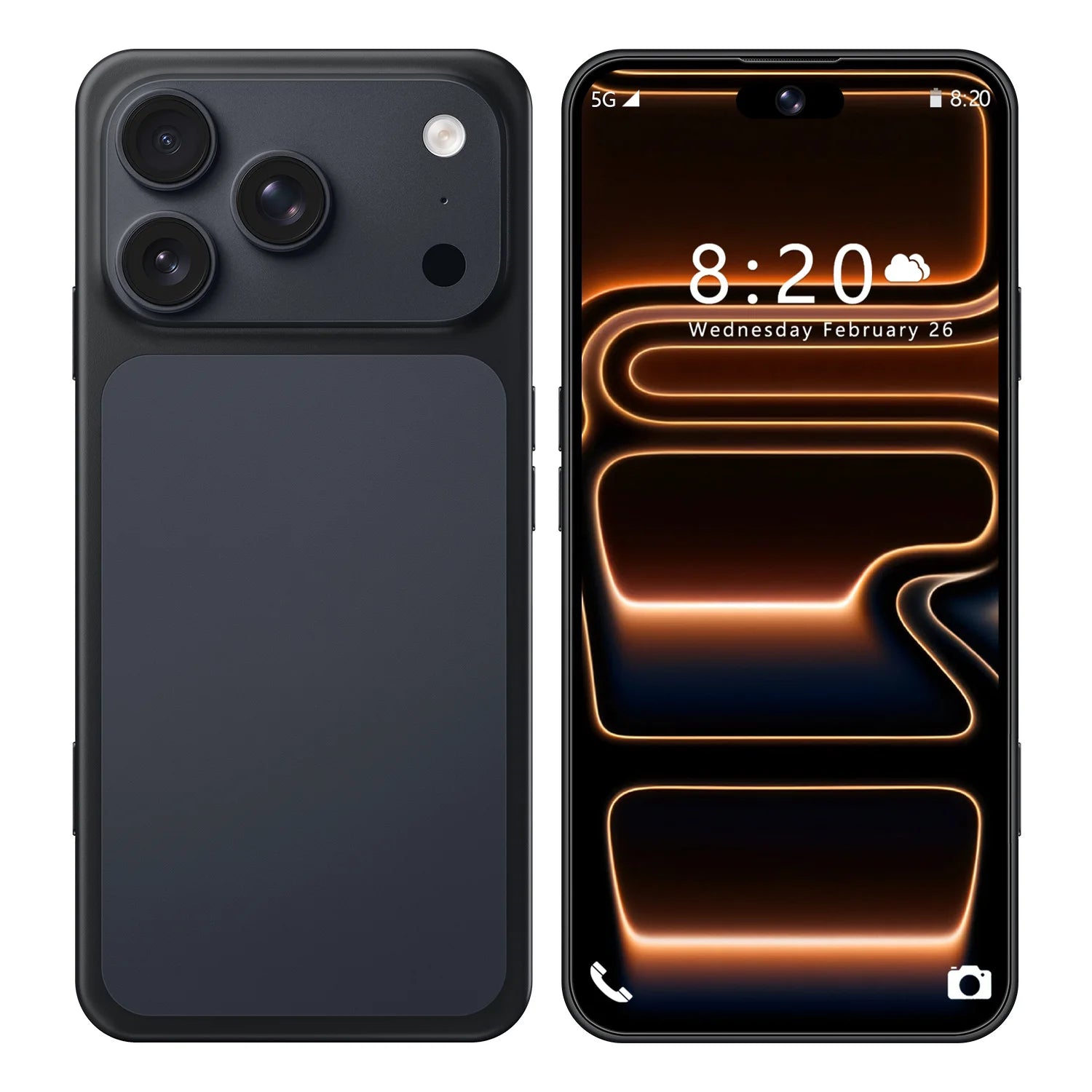 Latest I17Pro Max Ten Core Smartphone 7.3 Inch HD AMOLED 90Hz Display Android 14 German French Spanish Dual SIM 8000mAh Battery