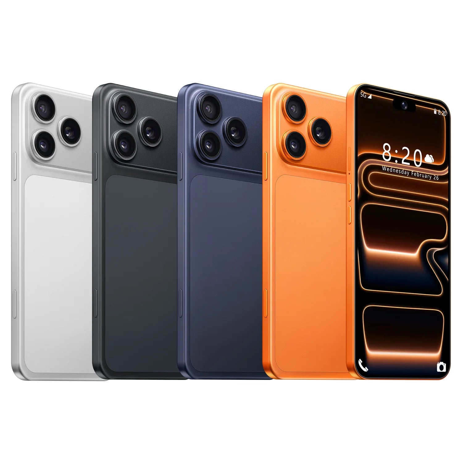 Latest I17Pro Max Ten Core Smartphone 7.3 Inch HD AMOLED 90Hz Display Android 14 German French Spanish Dual SIM 8000mAh Battery