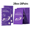 Bandelettes blanchissantes violettes pour les dents, sans sensibilité, correcteur de couleur, nettoyage instantané des dents, blanchiment dentaire à domicile
