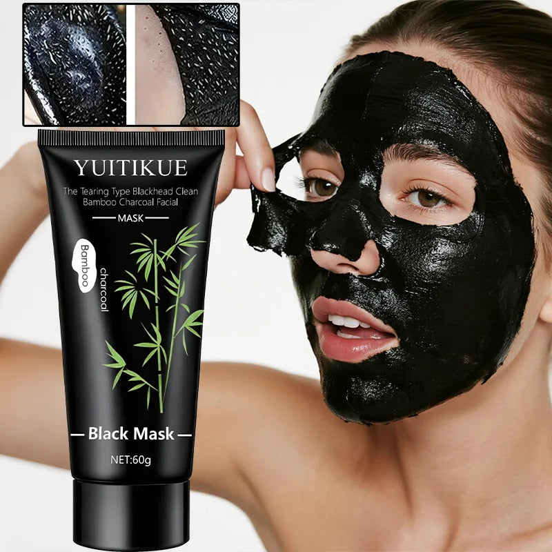 YUITIKUE Masque noir au charbon de bambou 60g - Type de déchirure Nettoyage en profondeur, élimination des points noirs pour une peau claire