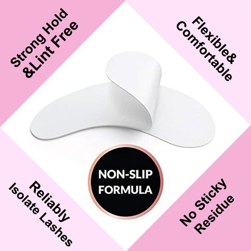 Patchs pour les yeux, 25/50/100 paires, tampons pour la construction de faux cils, en papier gel rose, autocollants non pelucheux LAUKISS