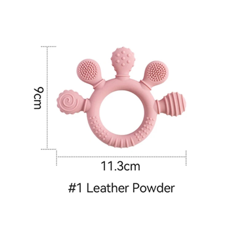 Anneau de dentition en Silicone sans BPA, qualité alimentaire pour bébé de 0 à 12 ans, hochet de dentition, jouets sensoriels pour tout-petits, cloche à main en Silicone, jouets apaisants