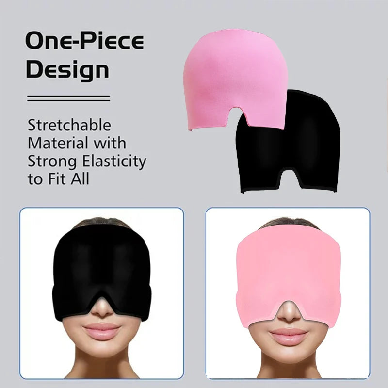 Gel glace maux de tête soulagement de la Migraine chapeau compresse froide thérapie casquette glace tête enveloppement Pack masque pour les yeux pour soulager la pression douleur chapeau de glace